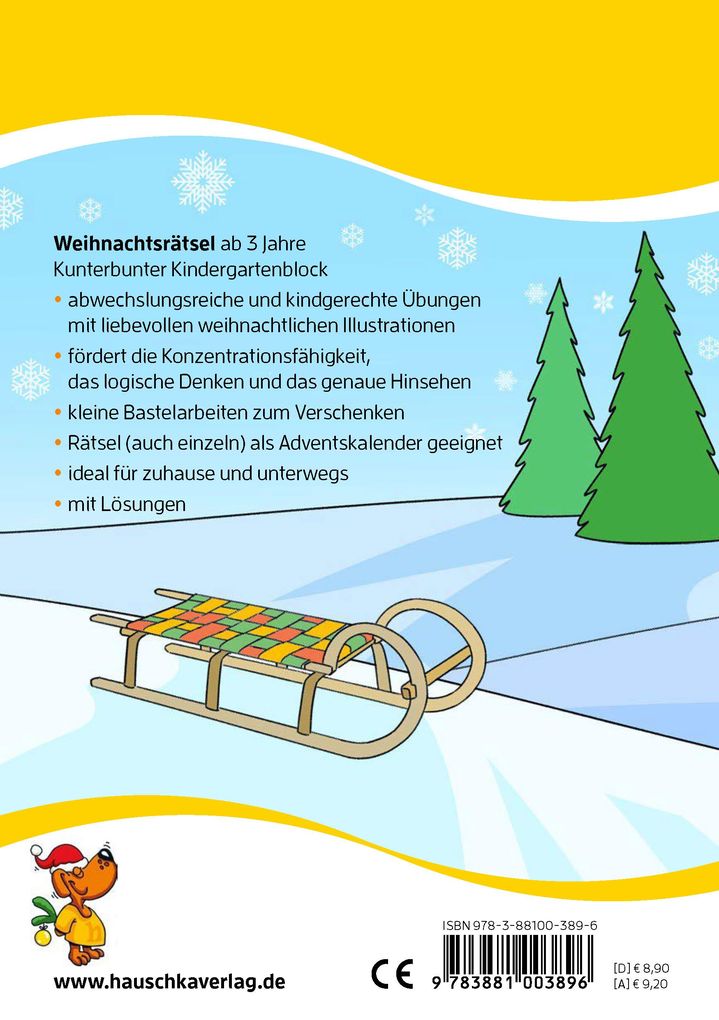 Weitere Ansicht: Weihnachtsrätsel - Kunterbunter Kindergartenblock ab 3 Jahre | Ulrike Maier
