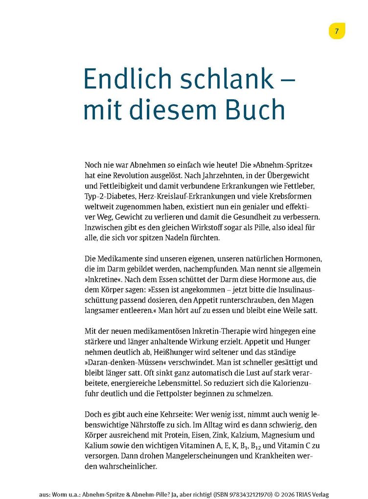Weitere Ansicht: Abnehm-Spritze & Abnehm-Pille? Ja, aber richtig! | Nicolai Worm, Heike Niemeier