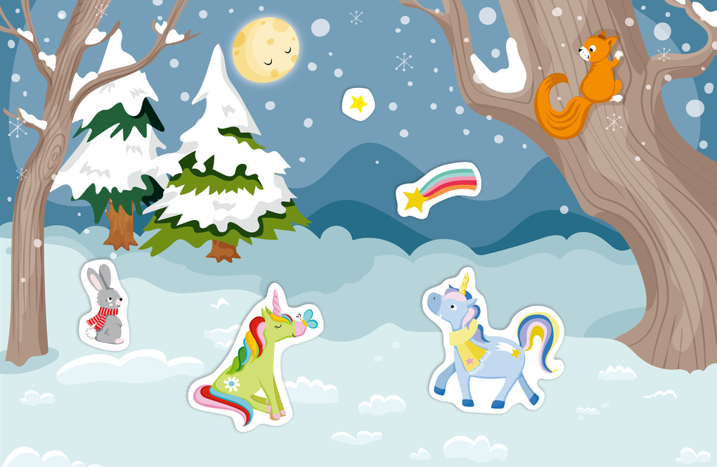 Weitere Ansicht: Mein erstes Stickerheft. Einhörner