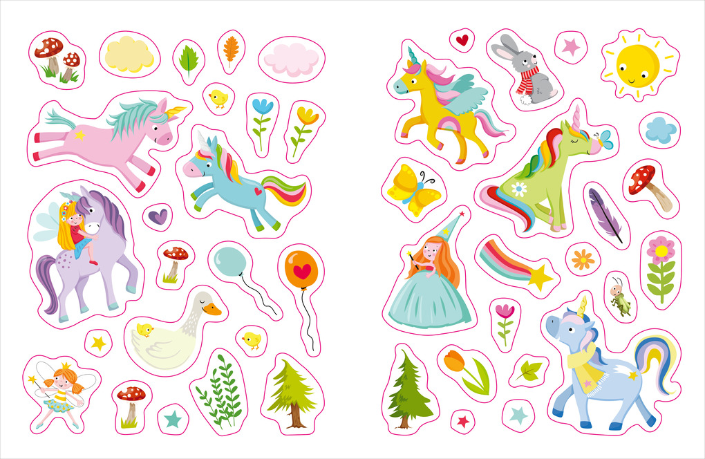 Weitere Ansicht: Mein erstes Stickerheft. Einhörner