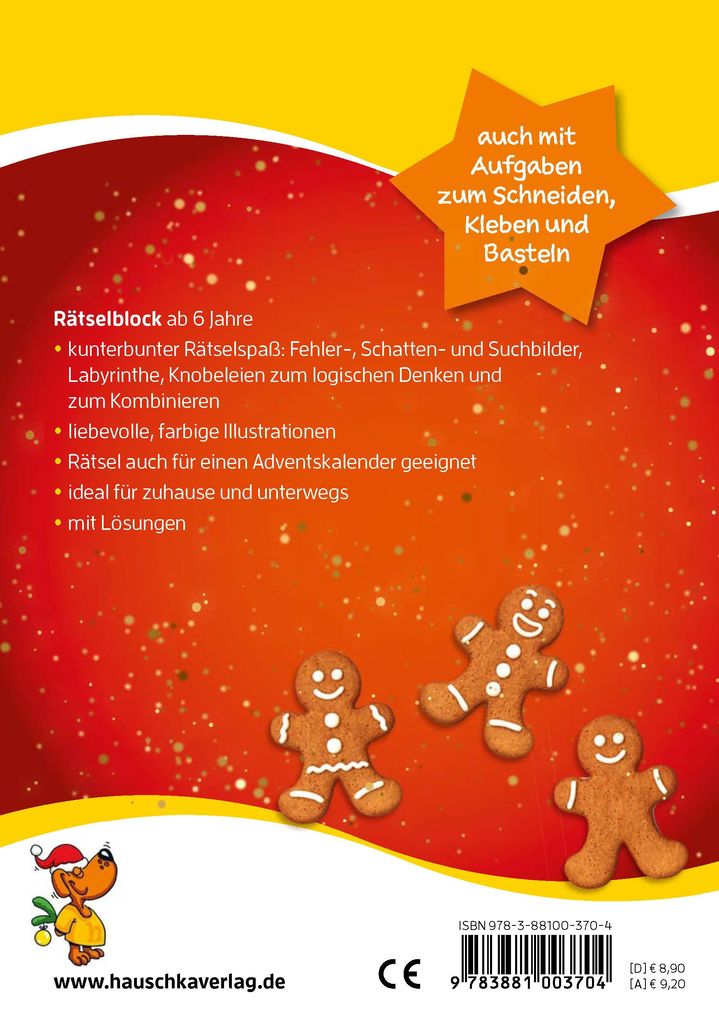 Weitere Ansicht: Weihnachtsrätsel - Rätselblock ab 6 Jahre | Agnes Spiecker