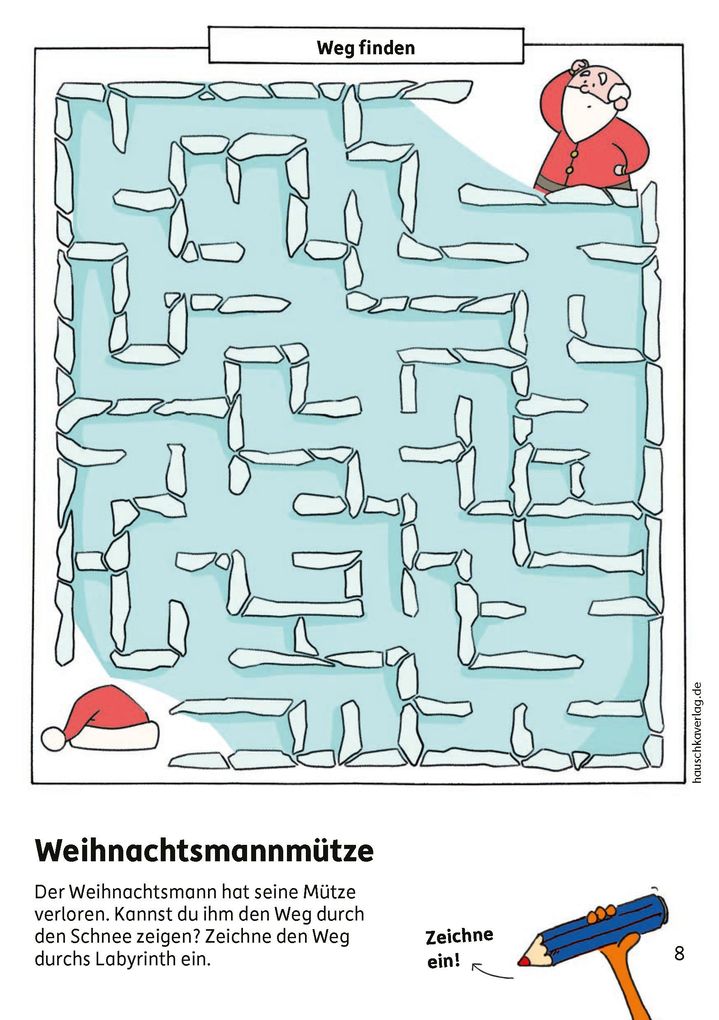 Weitere Ansicht: Weihnachtsrätsel - Kunterbunter Vorschulblock ab 5 Jahre | Ulrike Maier