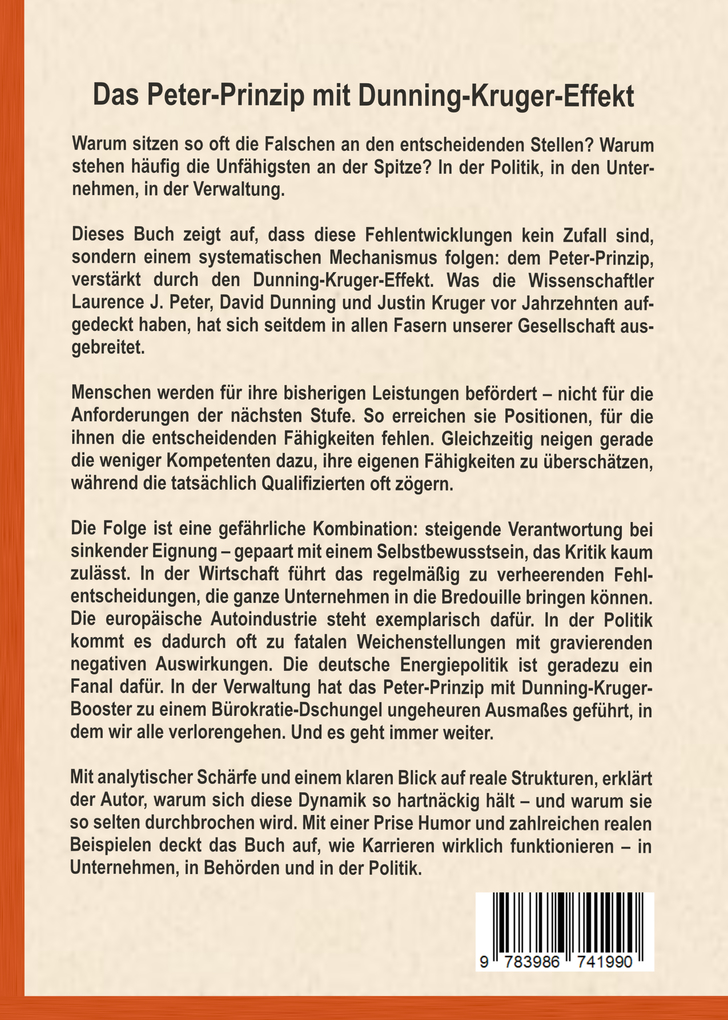 Weitere Ansicht: Das Peter-Prinzip mit Dunning-Kruger-Effekt | Alexander J. König