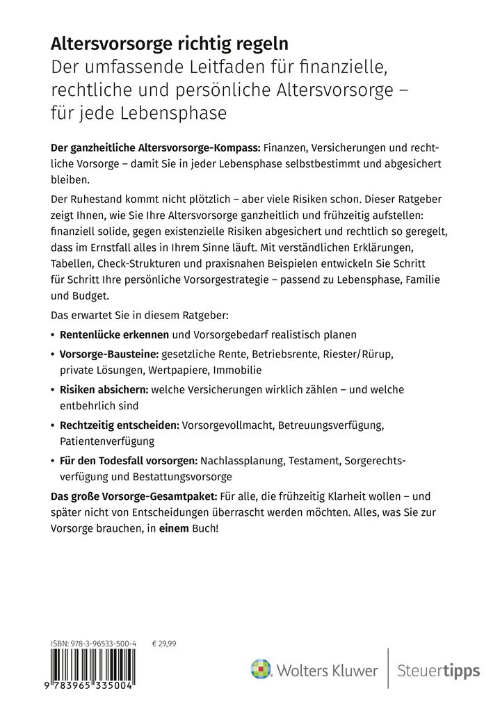Weitere Ansicht: Altersvorsorge richtig regeln | Otto N. Bretzinger