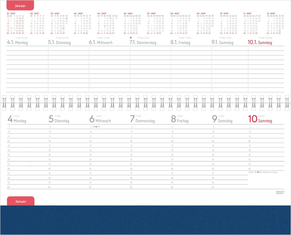 Weitere Ansicht: Tisch-Querkalender Ocean 2027 | Neumann Verlage GmbH & Co. KG