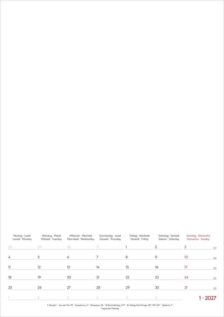 Weitere Ansicht: Kreativkalender A4 Notiz 2027 | Neumann Verlage GmbH & Co. KG