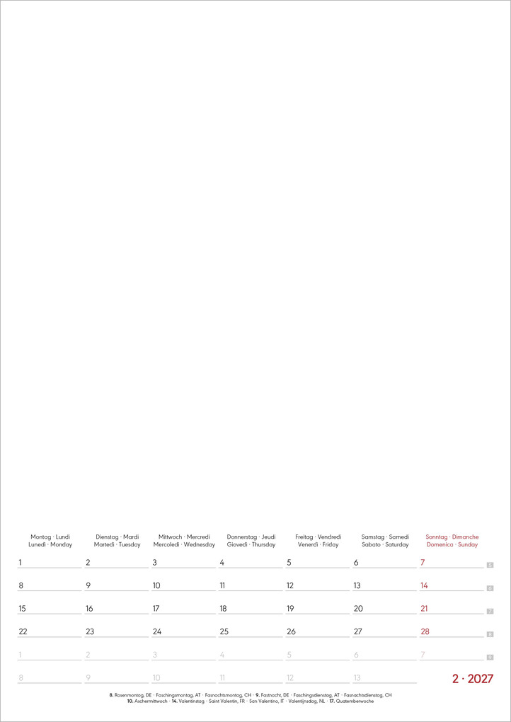 Weitere Ansicht: Kreativkalender A4 Notiz 2027 | Neumann Verlage GmbH & Co. KG