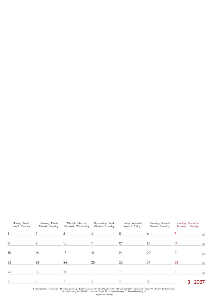 Weitere Ansicht: Kreativkalender A4 Notiz 2027 | Neumann Verlage GmbH & Co. KG