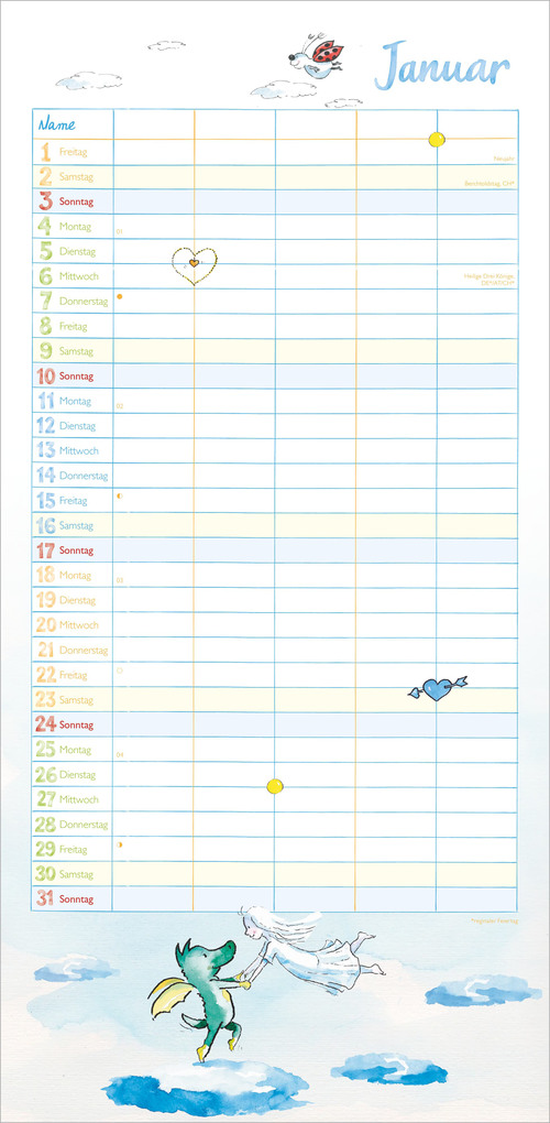 Weitere Ansicht: Der Tabaluga Familienplaner 2027 | Neumann Verlage GmbH & Co. KG