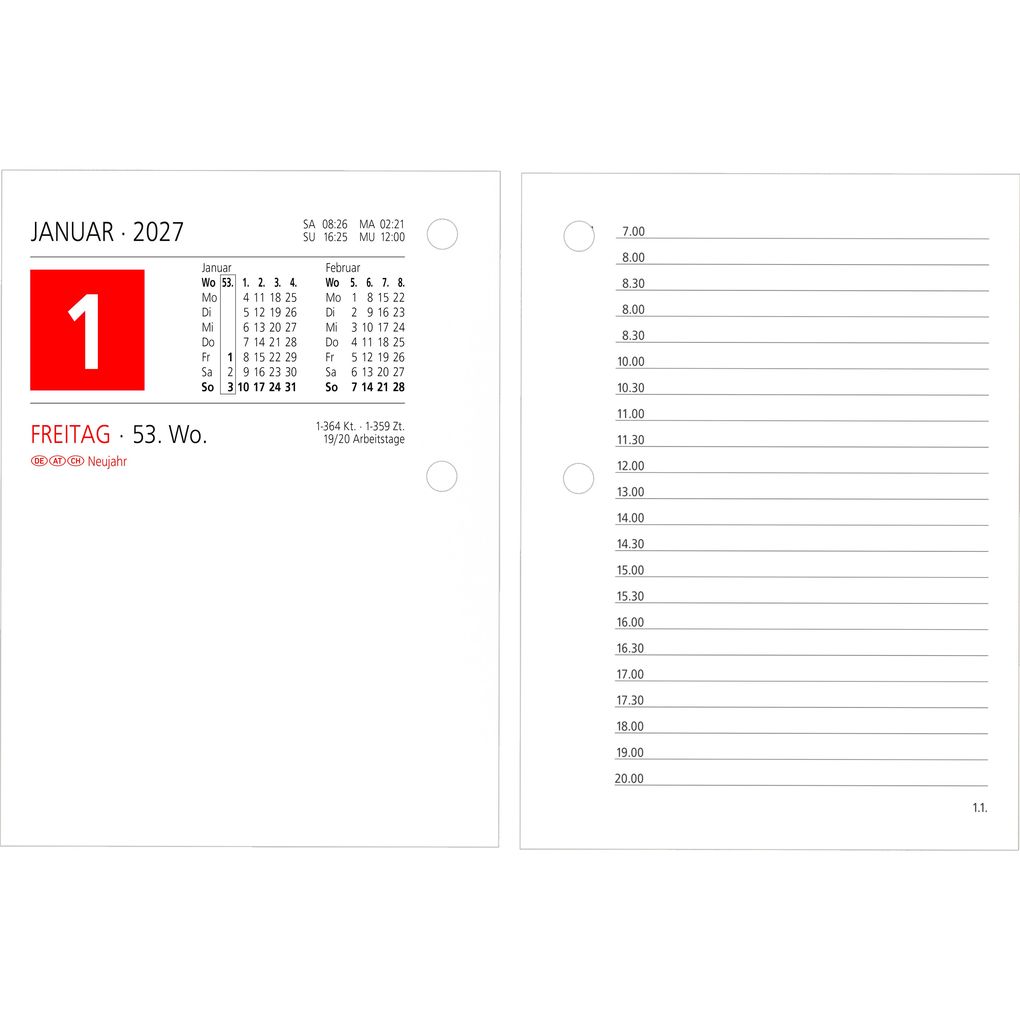 Weitere Ansicht: Umlegkalender 1T/2S 8x10,8 2027