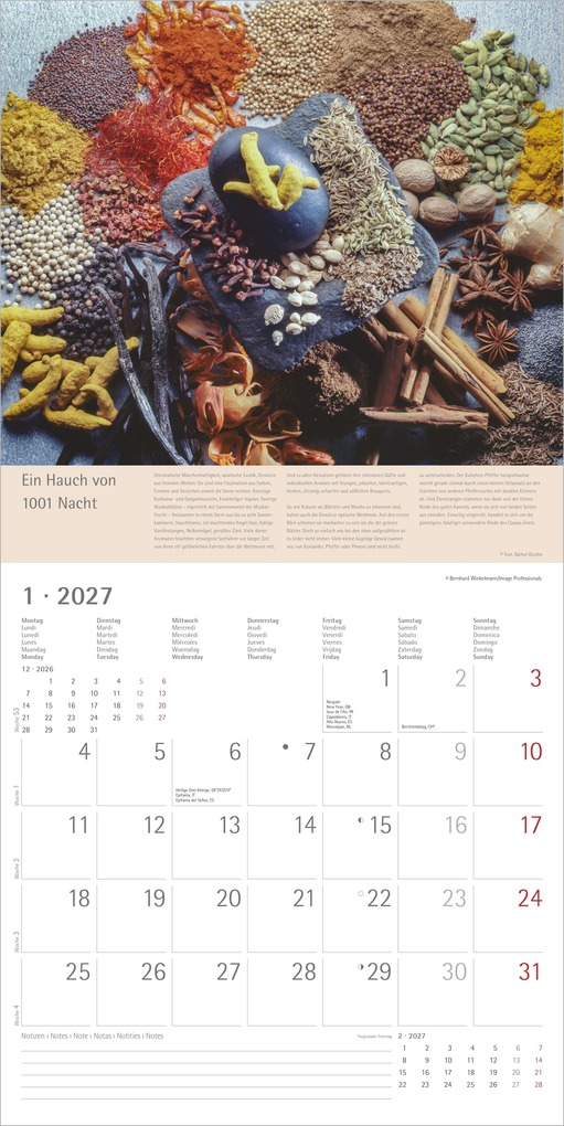 Weitere Ansicht: Kräuter und Gewürze 2027 | Neumann Verlage GmbH & Co. KG