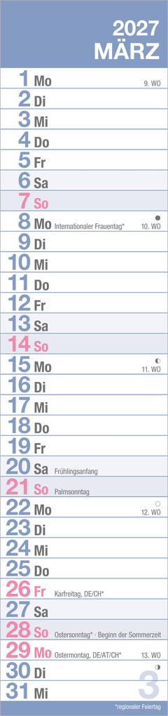 Weitere Ansicht: GROSSDRUCK Streifenplaner XL 2027 | Neumann Verlage GmbH & Co. KG