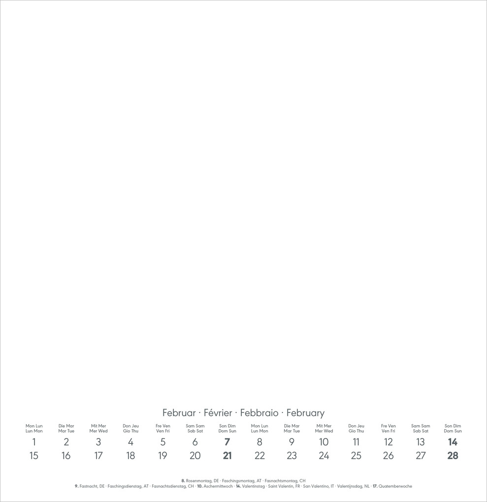 Weitere Ansicht: Kreativkalender XL schwarz 2027 | Neumann Verlage GmbH & Co. KG