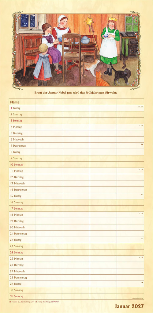 Weitere Ansicht: Bauernkalender Familienplaner 2027 | Neumann Verlage GmbH & Co. KG