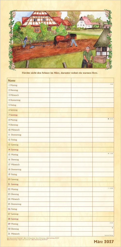 Weitere Ansicht: Bauernkalender Familienplaner 2027 | Neumann Verlage GmbH & Co. KG