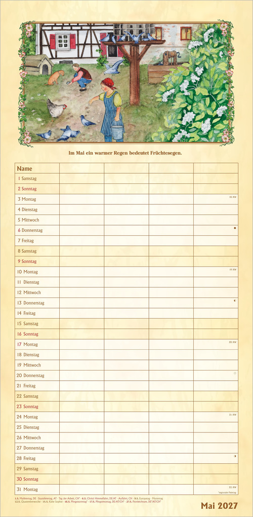 Weitere Ansicht: Bauernkalender Familienplaner 2027 | Neumann Verlage GmbH & Co. KG