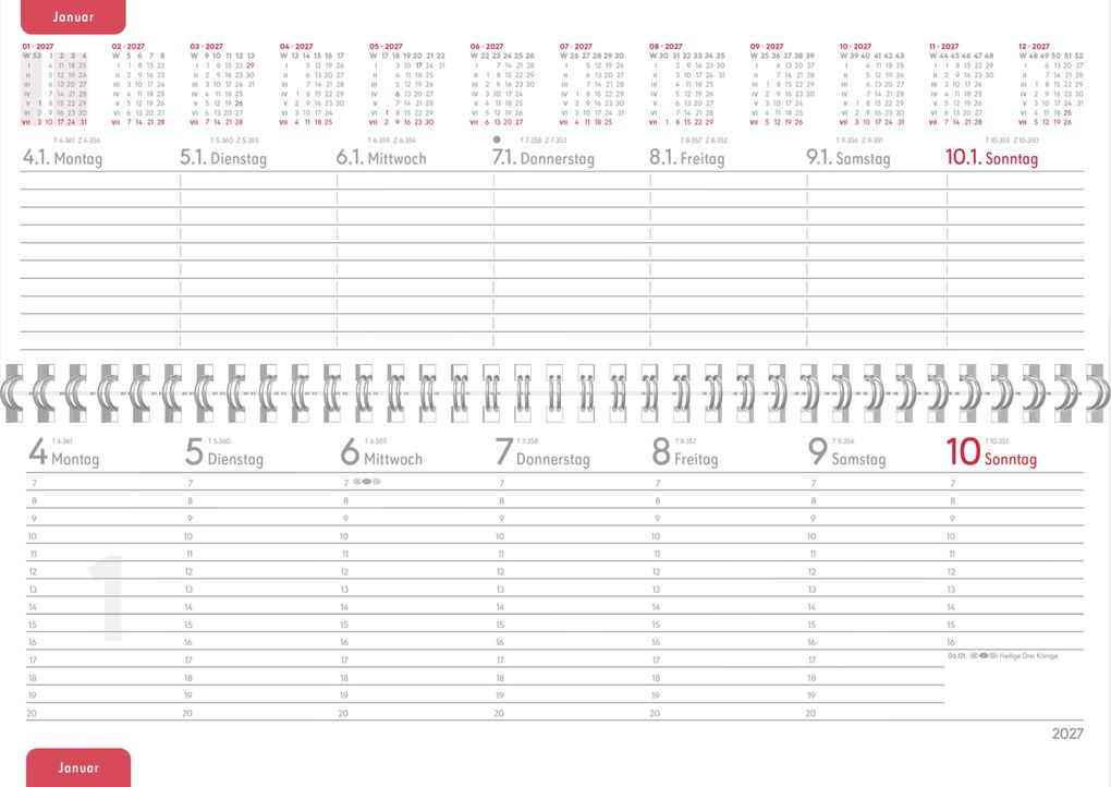 Weitere Ansicht: Tischquerkalender Style Rosen 2027 | Neumann Verlage GmbH & Co. KG