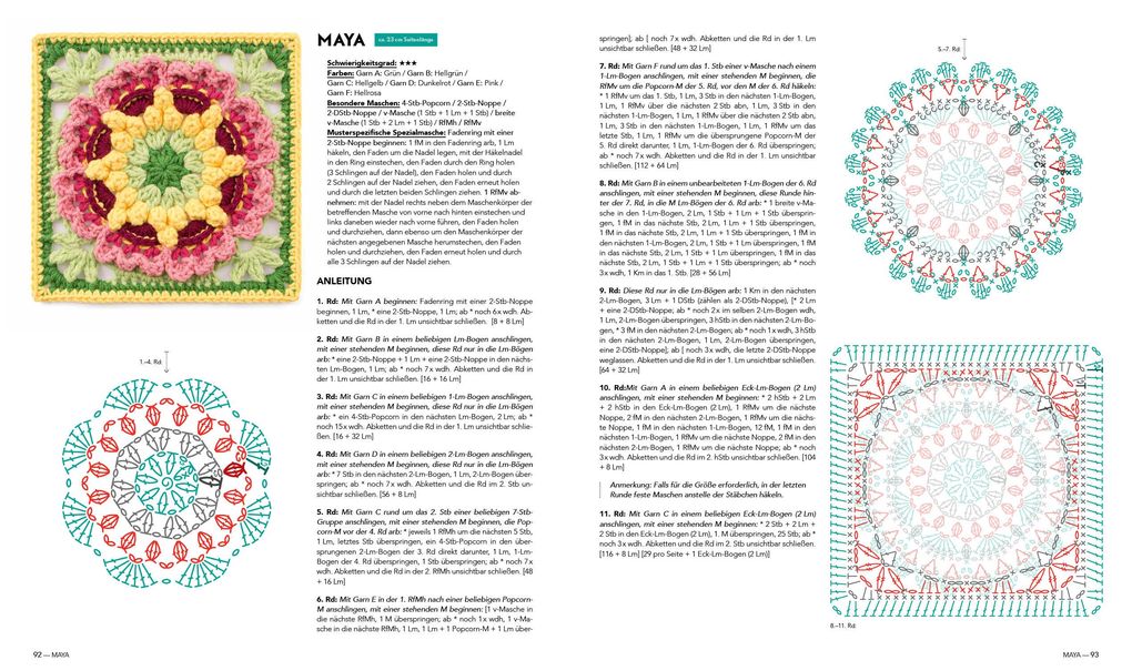 Weitere Ansicht: Musterbibel Granny Squares: Häkelzauber in 3D-Optik | Diana Krenz