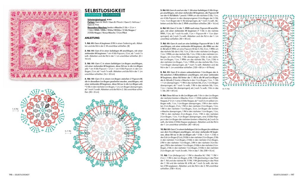 Weitere Ansicht: Musterbibel Granny Squares: Häkelzauber in 3D-Optik | Diana Krenz
