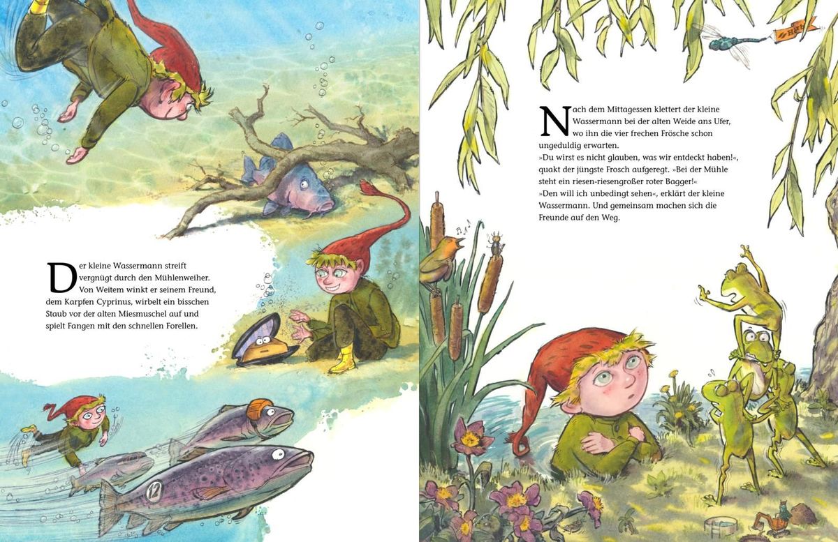 Weitere Ansicht: Der kleine Wassermann: Aufregung im Mühlenweiher | Otfried Preußler, Regine Stigloher