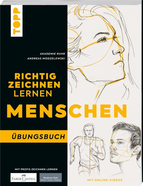 Produktbild: Richtig Zeichnen lernen Menschen. Übungsbuch | Andreas Modzelewski, Akademie Ruhr