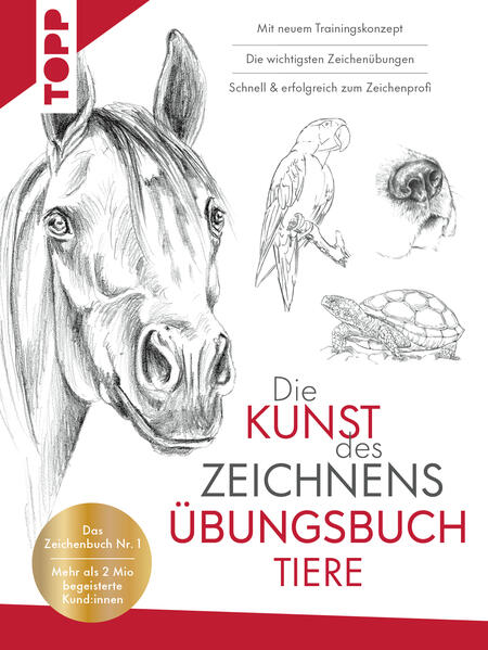 Produktbild: Die Kunst des Zeichnens Tiere Übungsbuch | Frechverlag