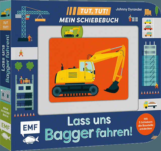 Produktbild: Tut, Tut! - Mein Schiebebuch: Lass uns Bagger fahren!