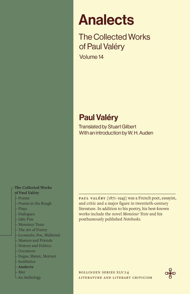 Produktbild: Analects | Paul Valéry