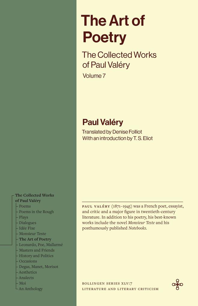 Produktbild: The Art of Poetry | Paul Valéry