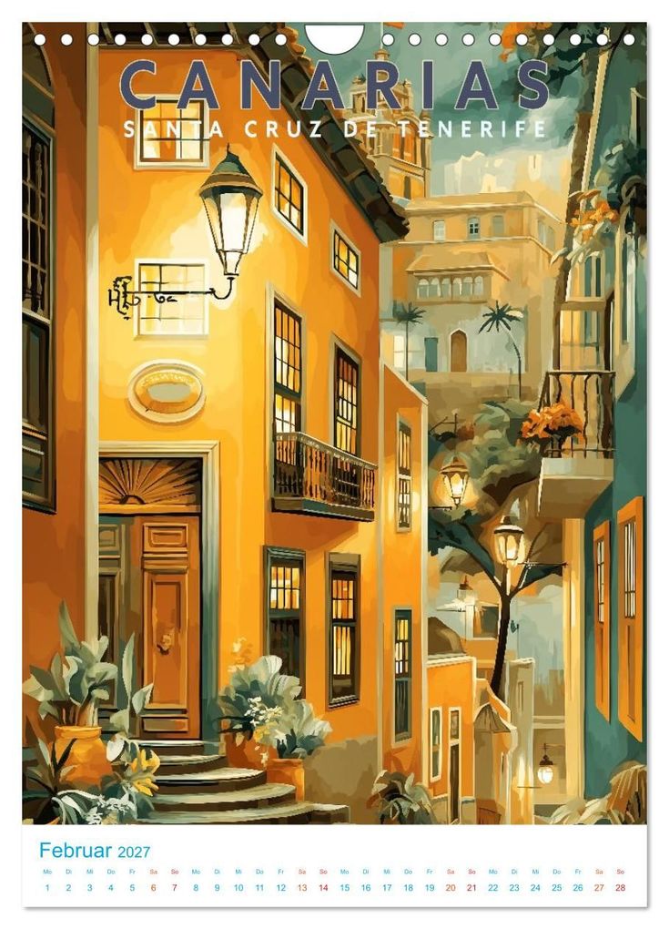 Weitere Ansicht: Kanarische Inseln - Old School Poster Style (Wandkalender 2027 DIN A4 hoch), CALVENDO Monatskalender | Calvendo, Val Thoermer