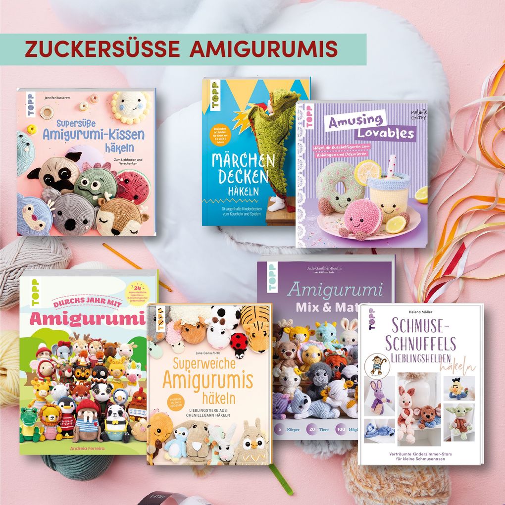 Weitere Ansicht: Supersüße Amigurumi-Kissen häkeln | Jennifer Stiller