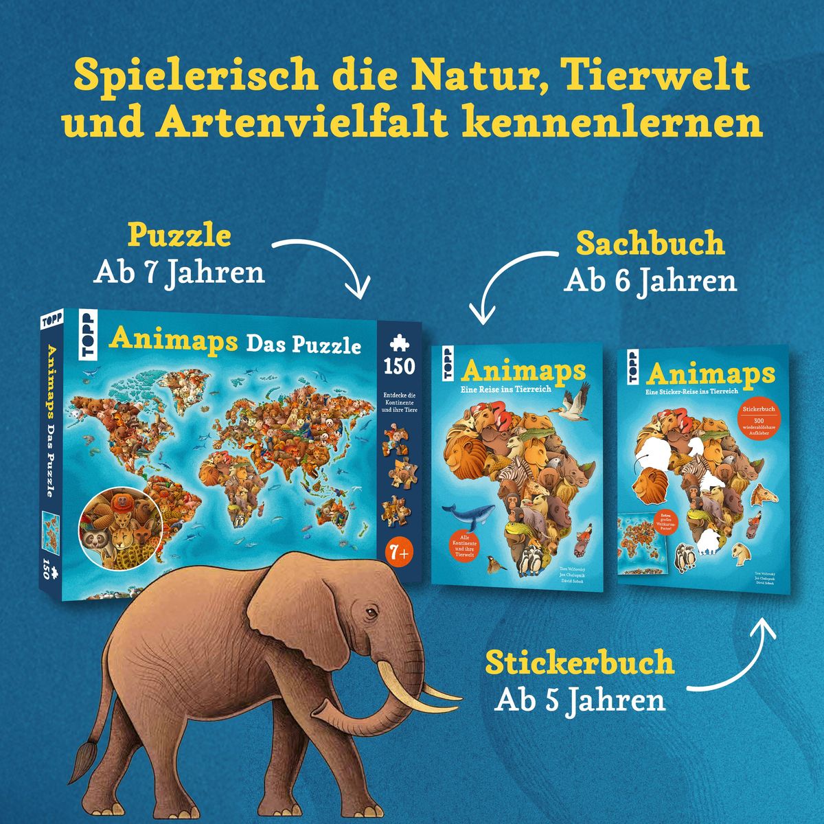 Weitere Ansicht: Animaps: Das Puzzle - 150 Teile.