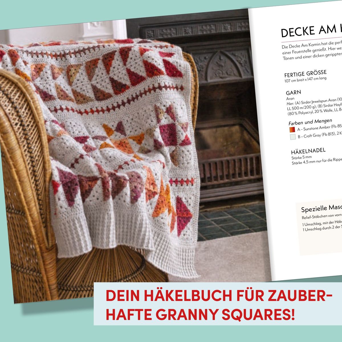 Weitere Ansicht: Patchwork Granny Square Decken | Anita Gibney