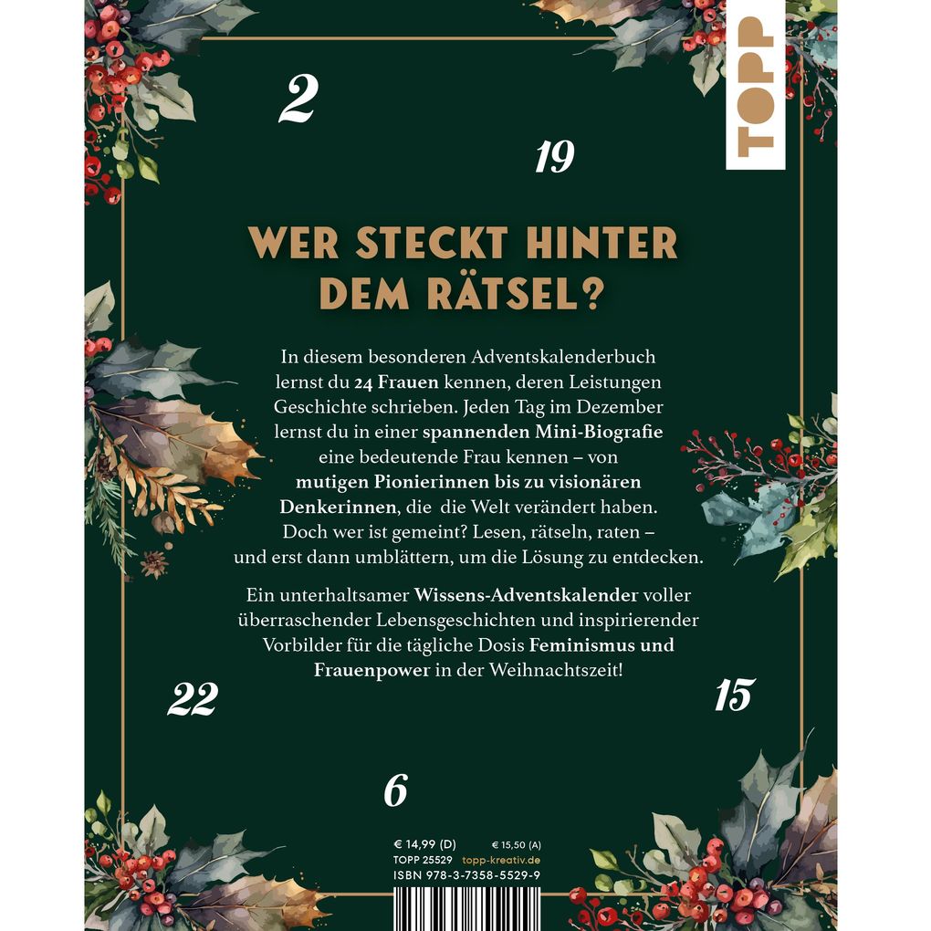 Weitere Ansicht: Berühmte Frauen, die Geschichte schrieben. Adventskalenderbuch | Stefan Heine