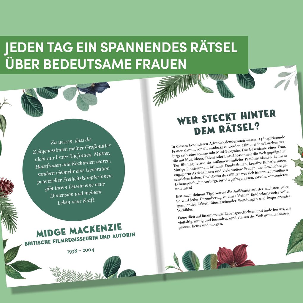 Weitere Ansicht: Berühmte Frauen, die Geschichte schrieben. Adventskalenderbuch | Stefan Heine