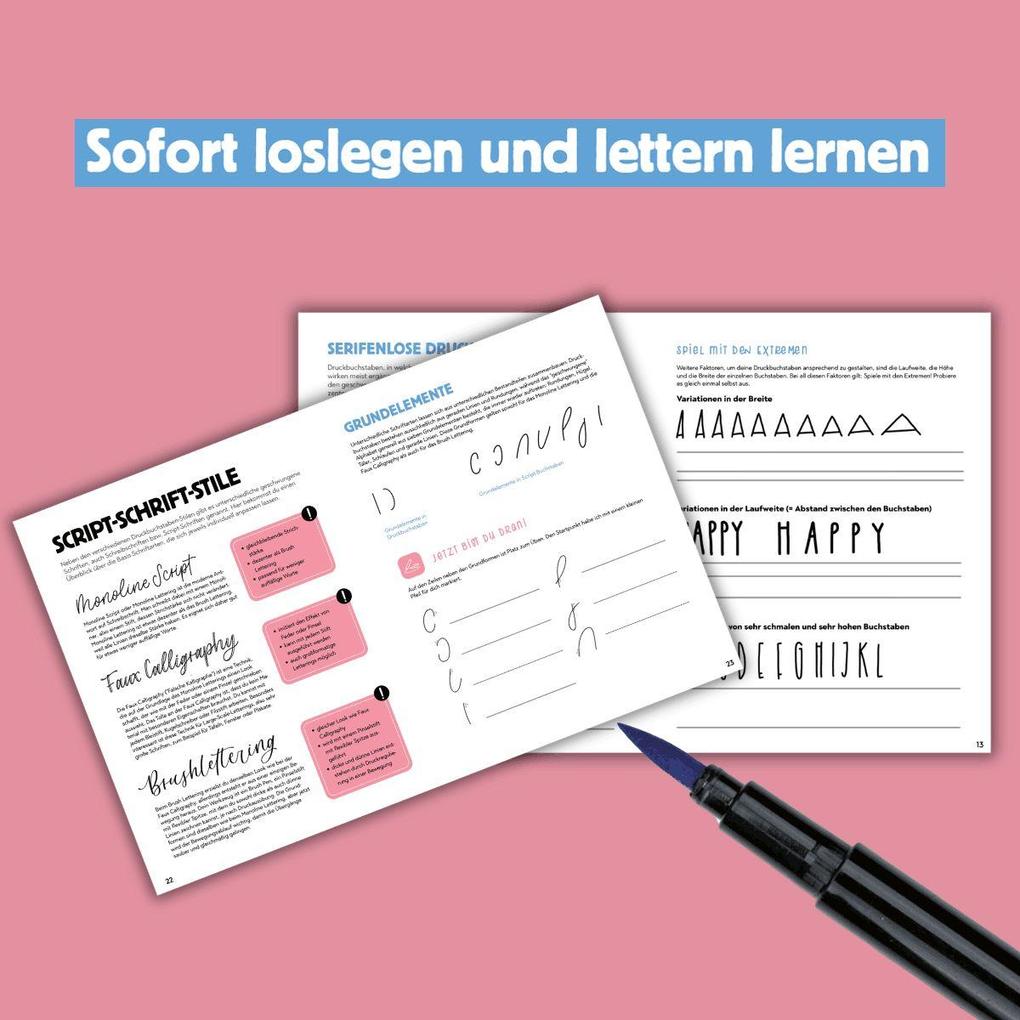 Weitere Ansicht: Das ultimative Workbook: Handlettering | Katharina Hailom