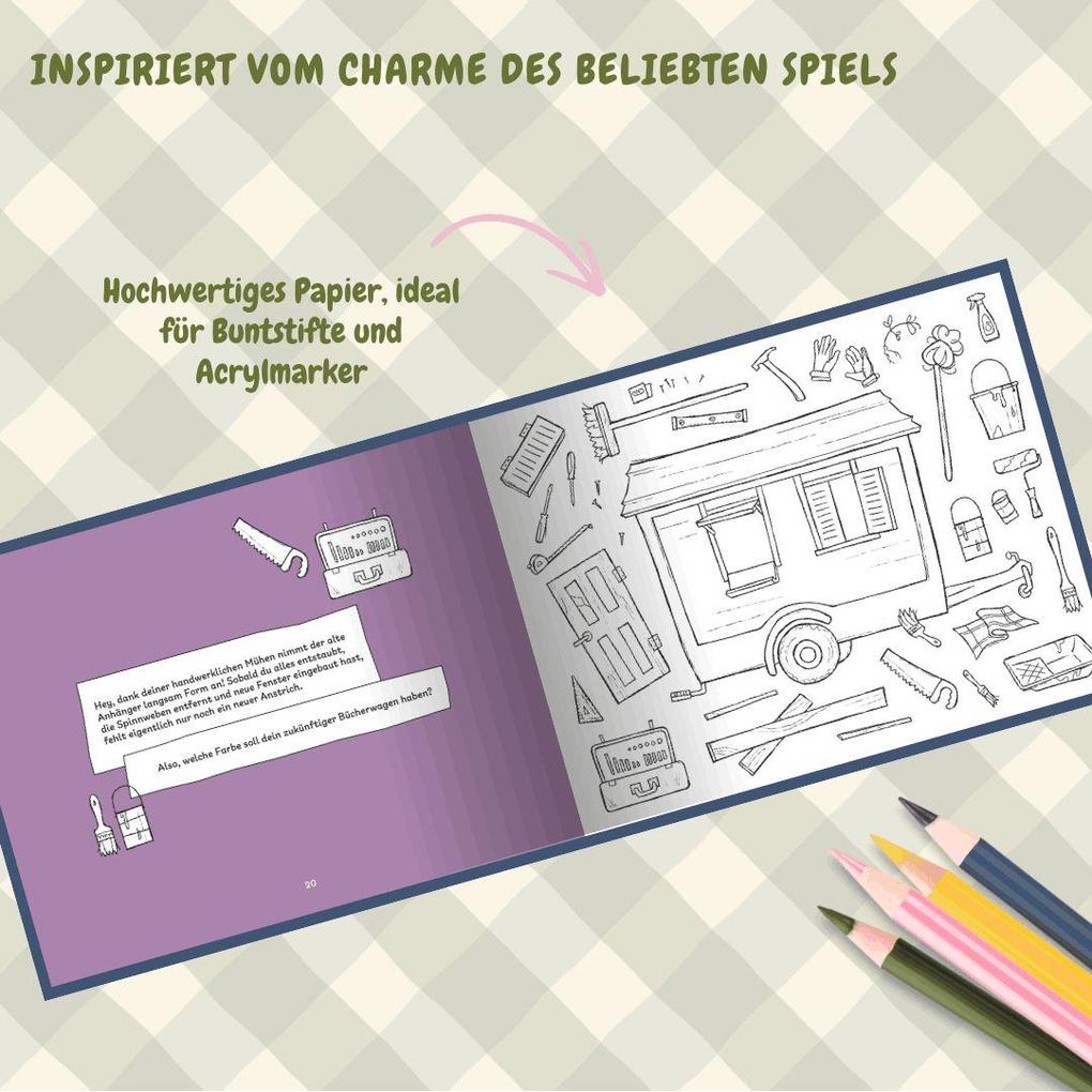 Weitere Ansicht: Tiny Bookshop - Das Ausmalbuch | neoludic games