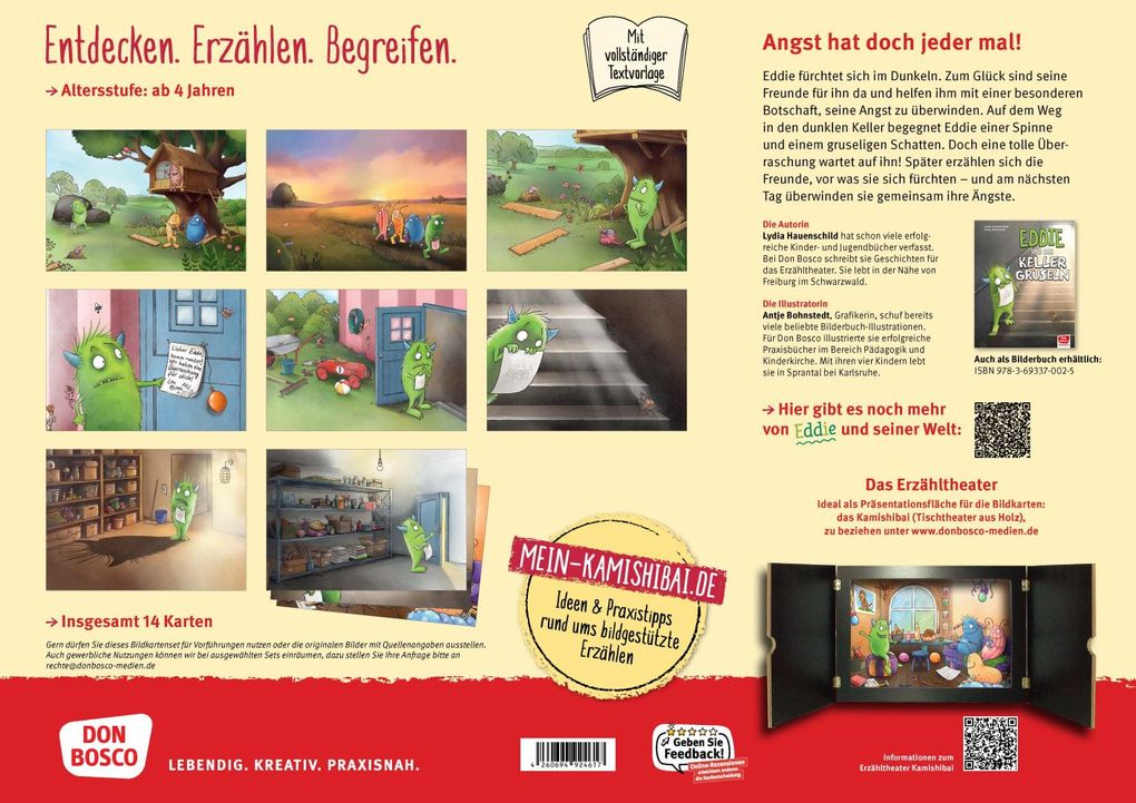 Weitere Ansicht: Eddie und das Kellergruseln. Kamishibai Bildkartenset | Lydia Hauenschild