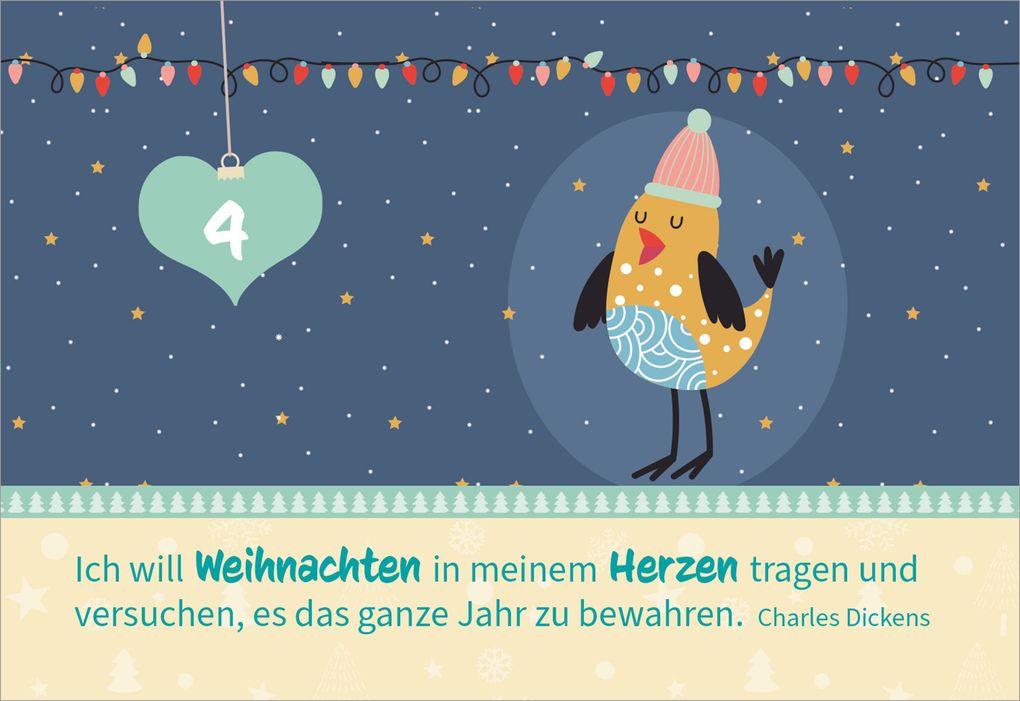 Weitere Ansicht: Hosentaschenadventskalender 2026 - mit Illustrationen