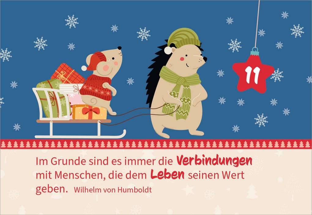Weitere Ansicht: Hosentaschenadventskalender 2026 - mit Illustrationen