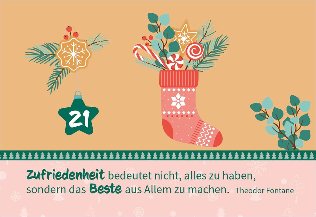 Weitere Ansicht: Hosentaschenadventskalender 2026 - mit Illustrationen