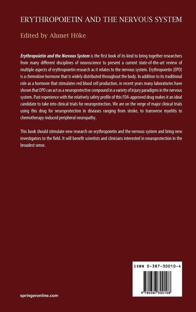 Weitere Ansicht: Erythropoietin and the Nervous System