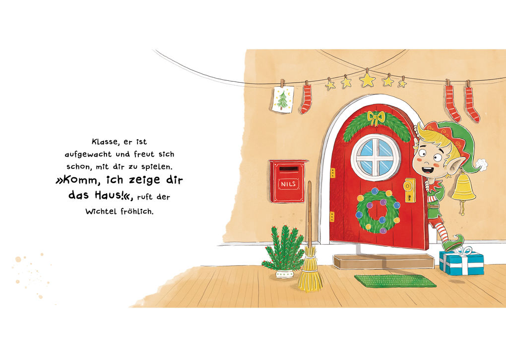Weitere Ansicht: Weck den Weihnachtswichtel. Ein Weihnachts-Mitmachbuch.Zum Schütteln, Schaukeln, Pusten, Klopfen und sehen, was dann passiert. Von 2 bis 4 Jahren | Nico Sternbaum