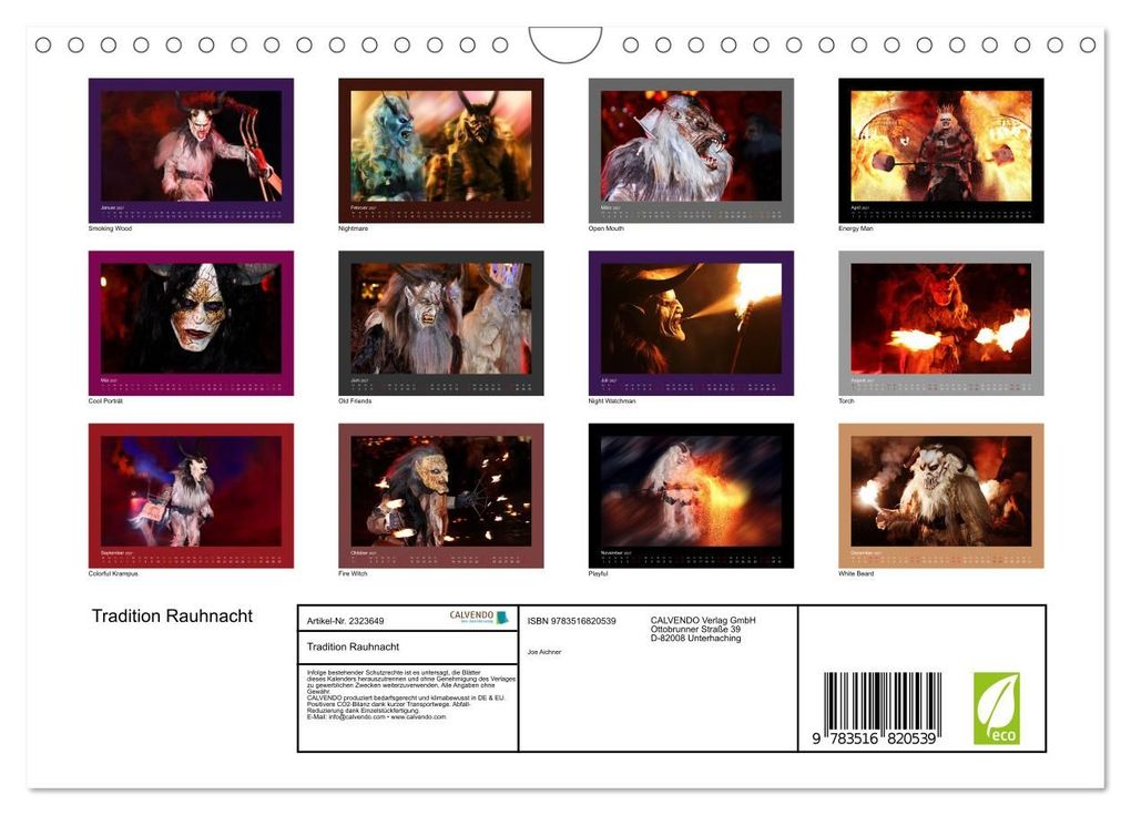 Weitere Ansicht: Tradition Rauhnacht (Wandkalender 2027 DIN A4 quer), CALVENDO Monatskalender | Calvendo, Joe Aichner