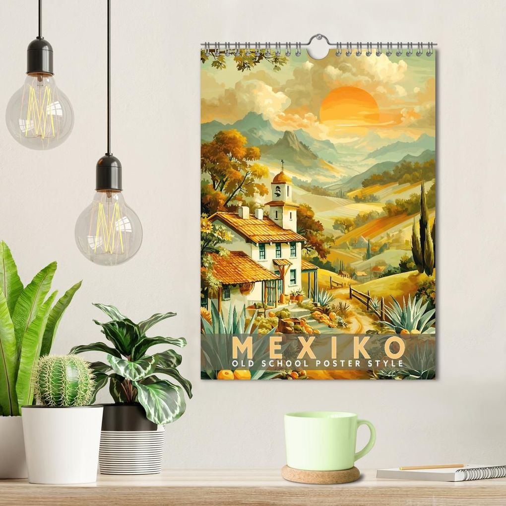 Weitere Ansicht: Mexiko - Old School Poster Style (Wandkalender 2027 DIN A4 hoch), CALVENDO Monatskalender | Calvendo, Val Thoermer
