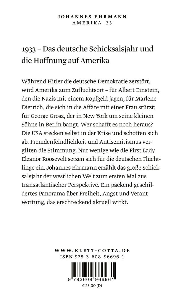 Weitere Ansicht: Amerika '33 | Johannes Ehrmann