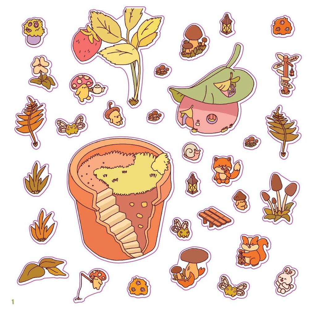 Weitere Ansicht: Cozy Sticker Worlds - Whimsy Wonders