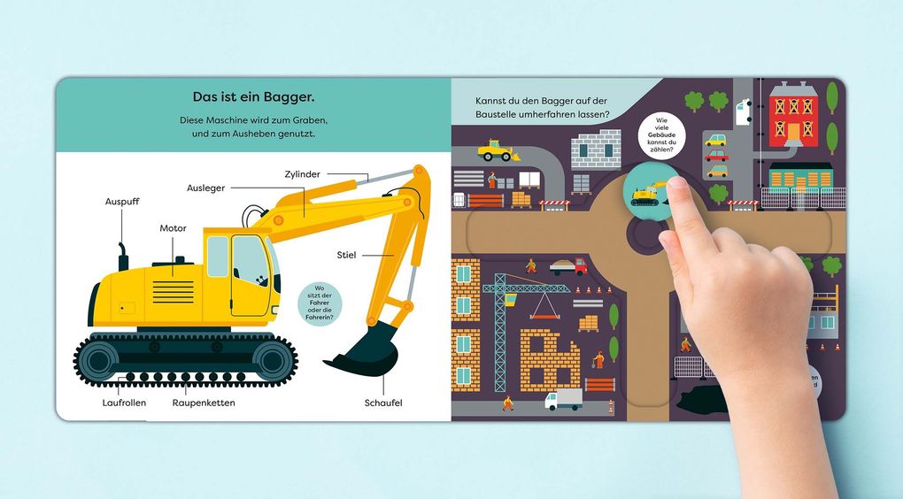 Weitere Ansicht: Tut, Tut! - Mein Schiebebuch: Lass uns Bagger fahren!