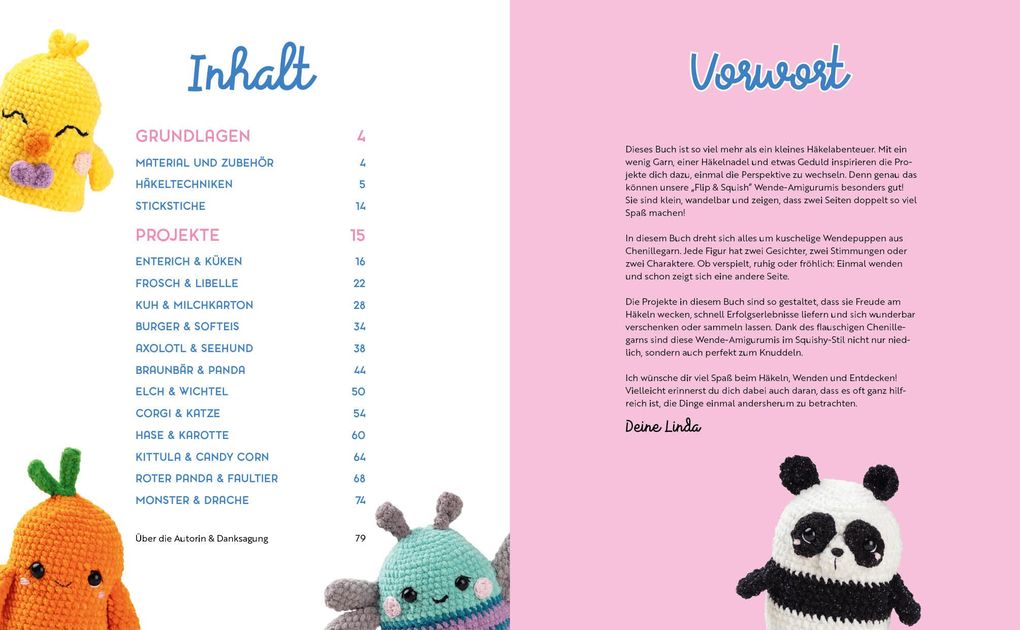 Weitere Ansicht: Flip & Squish - Plüschige Wende-Amigurumis häkeln für Squishmallow-Fans | Linda Urbanneck