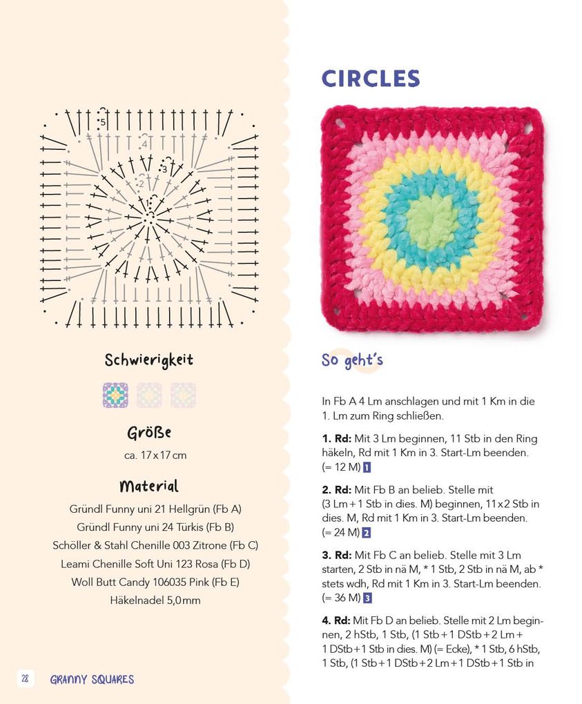 Weitere Ansicht: Granny Squares - soft und cosy häkeln mit @elealindadesign | Paula Matos